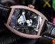Replica Franck Muller Crazy Hours Black Dial Diamond Bezel Black Leather Strap Watch (2)_th.jpg